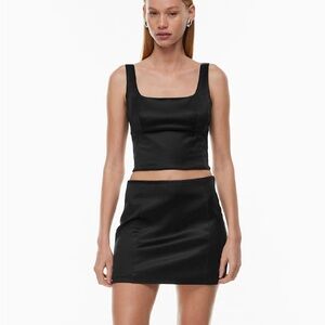 Wilfred Shine Satin Bustier Crop Top